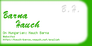 barna hauch business card